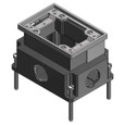 Steel City SP6411AL 1G FLUSH SVC FLR BOX 35CU IN