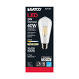 SATCO Lighting S21361 5W ST19 LED, Clear, Medium Base, 90 CRI, 3000K, 120V