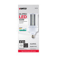 SATCO Lighting S49738 45W LED HID Replacement, 80 CRI, 4000K, Type B, Ballast Bypass, Medium Base, Economy Hi-Pro