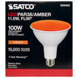 SATCO Lighting S29483 11.5W PAR38 LED, Amber, 90 degree Beam Angle, Medium Base, 120V