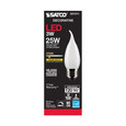 SATCO Lighting S21311 3W CA10 LED, Frost, Medium Base, 90 CRI, 2700K, 120V