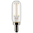 SATCO Lighting S21858 2.8W T6 LED, Clear, Candelabra Base, 2700K, 200 Lumens, 120V, 2-Pack