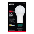 SATCO Lighting S29804 11W, A19 LED, 4000K, GU24 Base, 220 degree Beam Angle, 120V
