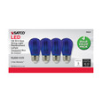 SATCO Lighting S8023 1W, S14 LED Filament, Blue Transparent Glass Bulb, E26 Base, 120V, Non-Dimmable, Pack of 4