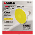 SATCO Lighting S29484 11.5W PAR38 LED, Yellow, 90 degree Beam Angle, Medium Base, 120V