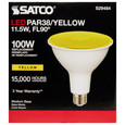 Satco Lighting SAT-S29484 11.5 Watt PAR38 LED - Yellow - 90 degree Beam Angle - Medium base - 120 Volt