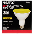 SATCO Lighting S29484 11.5W PAR38 LED, Yellow, 90 degree Beam Angle, Medium Base, 120V