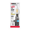 SATCO Lighting S21312 4W CA10 LED, Clear, Medium Base, 90 CRI, 2700K, 120V