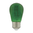 Satco Lighting SAT-S8024 1 Watt - S14 LED Filament - Green Transparent Glass Bulb - E26 Base - 120 Volt - Non-Dimmable - Pack of 4