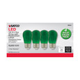 SATCO Lighting S8024 1W, S14 LED Filament, Green Transparent Glass Bulb, E26 Base, 120V, Non-Dimmable, Pack of 4