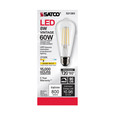 Satco Lighting SAT-S21363 8 Watt ST19 LED - Clear - Medium base - 90 CRI - 2700K - 120 Volt