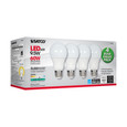 SATCO Lighting S29558 9.5W, A19 LED, Frosted, 4000K, Medium Base, 220 degree Beam Angle, 120V, Non-Dimmable, 4-Pack