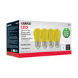 SATCO Lighting S8025 1W, S14 LED Filament, Yellow Transparent Glass Bulb, E26 Base, 120V, Non-Dimmable, Pack of 4
