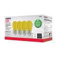 SATCO Lighting S8025 1W, S14 LED Filament, Yellow Transparent Glass Bulb, E26 Base, 120V, Non-Dimmable, Pack of 4