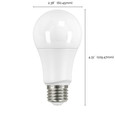 SATCO Lighting S29589 9.5W, A19 LED, Frosted, 3000K, Medium Base, 220 degree Beam Angle, 120V, Non-Dimmable, 4-Pack