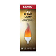 SATCO Lighting S29807 2W LED Flame Bulb, B11, Candelabra Base, 120V