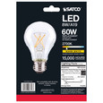 Satco Lighting SAT-S8616 8 Watt A19 LED - Clear - Medium base - 2700K - 800 Lumens - 120 Volt - Carded