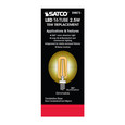 SATCO Lighting S9873 2.5W T6 LED, Amber, Candelabra Base, 2000K, 150 Lumens, 120V