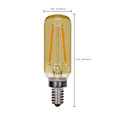 SATCO Lighting S9873 2.5W T6 LED, Amber, Candelabra Base, 2000K, 150 Lumens, 120V