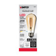 SATCO Lighting S9577 2.5W ST19 LED, Transparent Amber, Medium Base, 2000K, 220 Lumens, 120V