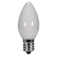 Satco Lighting SAT-S9157 0.5 Watt LED - C7 - White - 2700K - Candelabra base - 120 Volt - Carded