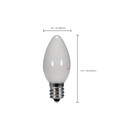 Satco Lighting SAT-S9157 0.5 Watt LED - C7 - White - 2700K - Candelabra base - 120 Volt - Carded