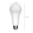 SATCO Lighting S28486 16.5W, A19 LED, 90CRI, 4000K, Medium Base, 220 degree Beam Angle, 120V, 1600 Lumens, CEC