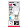 SATCO Lighting S9031 5.5W, A15 LED, Frosted, 3000K, Medium Base, 230 degree Beam Angle, 120V