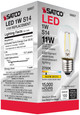 SATCO Lighting S9807 1W LED, S14, Clear, Medium Base, 2700K, 120V