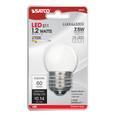 SATCO Lighting S9161 1.2W LED, S11, White, 2700K, Medium Base, 120V, Carded