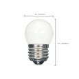 SATCO Lighting S9161 1.2W LED, S11, White, 2700K, Medium Base, 120V, Carded