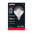 SATCO Lighting S9828 4.5W G25 LED, Silver crown, Medium Base, 2700K, 430 Lumens, 120V