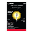 SATCO Lighting S9968 4.5W G30 LED, Amber, Medium Base, 2000K, 240 Lumens, 120V