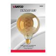 SATCO Lighting S9969 4.5W G40 LED, Amber, Medium Base, 2000K, 240 Lumens, 120V
