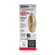 SATCO Lighting S9970 2.3W B10 LED, Amber, Medium Base, 2000K, 120 Lumens, 120V