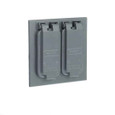 Red Dot S410E 2 GANG DUPLEX RCPT COVER SILVER
