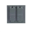 Red Dot S410E 2 GANG DUPLEX RCPT COVER SILVER
