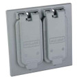 Red Dot S413E 2 GANG GFCI RECEPTACLE COVER SILVER