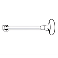 Detex ECL-498K Outside Pull Handle with Warning Sign for ECL-230D Exit Control Locks