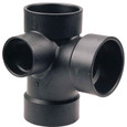 Nibco 5871 Sanitary Tee with 90-Degree Left Inlet Hub - ABS DWV