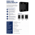 BEA 10MSBOXDGSM Double Gang Surface Mount Box for Magic Switch MS31, MS41 & MS51