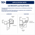 BEA 10LZBR12SUL L & Z Mounting Brackets for 1200lb Maglocks
