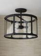 Capital Lighting 244931 Brennen Urban / Industrial 3-Light Semi-Flush