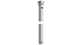 Sargent L980S - Lockable Mullion, Steel, 86", Less Cylinder, Gray Prime Coat Finish