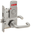 Schlage L9456 - 03 Lever Corridor Mortise Lock - Grade 1 Deadbolt, Exterior Indicator "LOCKED/UNLOCKED" Function Single Cylinder Keyed Lever Lock
