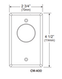 Camden CM-400 Series Single Gang 1-5/8" Mushroom Pushbutton with Stainless Steel Faceplate Camden CM-400 Series Single Gang 1-5/8" Mushroom Pushbutton with Stainless Steel Faceplate