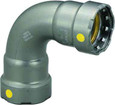 Viega 25221 MegaPressG 90° elbow Smart Connect technology Carbon steel, 1-1/2'' x 1-1/2''