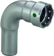Viega 26075 MegaPress 90° street elbow Smart Connect technology Carbon steel, 2'' x 2''