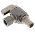 Viega 46025 PureFlow Crimp stop valve Angled Zero Lead Chrome-plated brass, 1/2'' x 1/4''
