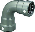 Viega 84330 MegaPress 90° elbow Smart Connect technology Carbon steel, 2'' x 2''